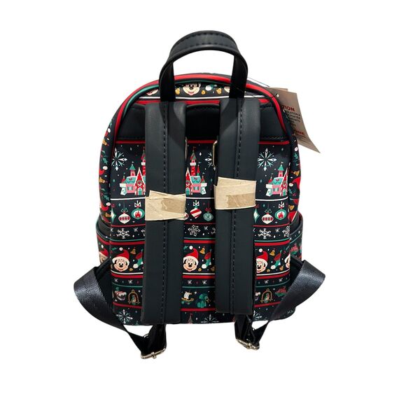 Disney Parks Loungefly Mickey Holiday Mini Backpack Christmas Ugly Sweater